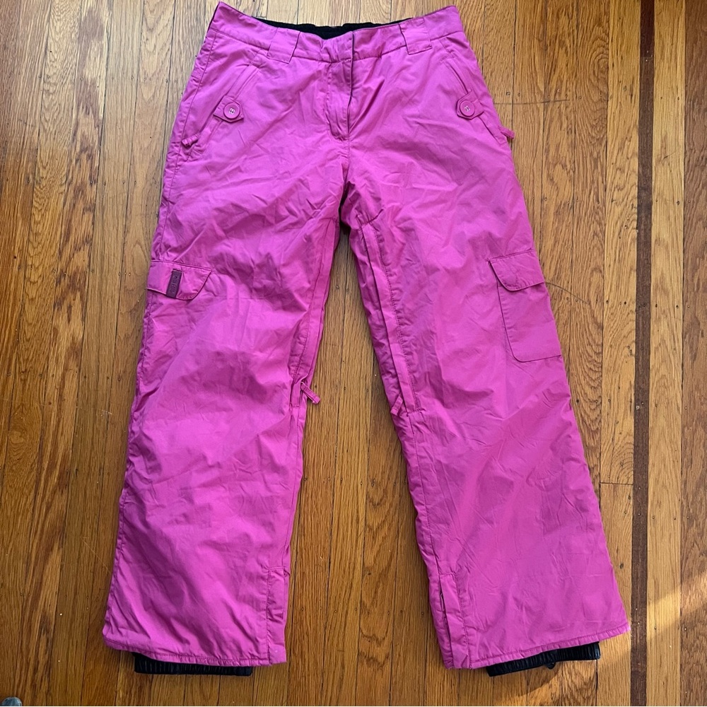 Women’s Pink Cargo Snow Pants